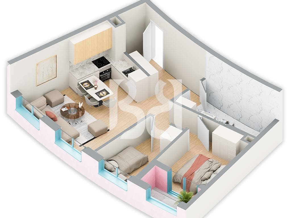SHITET ME KREDI DERI NE 80% APARTAMENT 2+1 NE REZIDENCA BALLADA LIQENI I FARKES 4