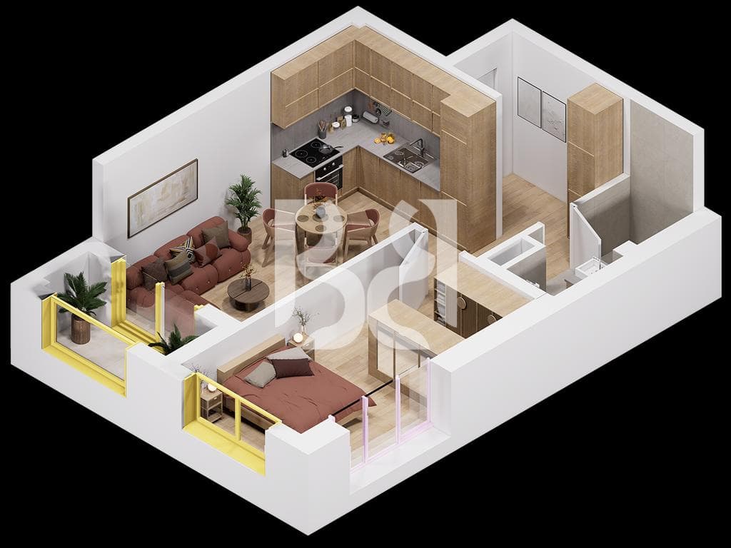APARTAMENT 1+1 PER SHITJE NE PASKONE RESIDENCE(MUND TE BLIHET ME KREDI) 2
