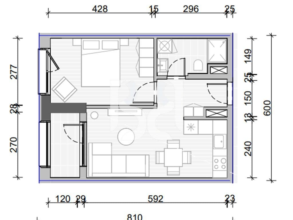 APARTAMENT 1+1 PER SHITJE NE NAYA RESIDENCE(MUND TE JEPET ME KREDI) 3