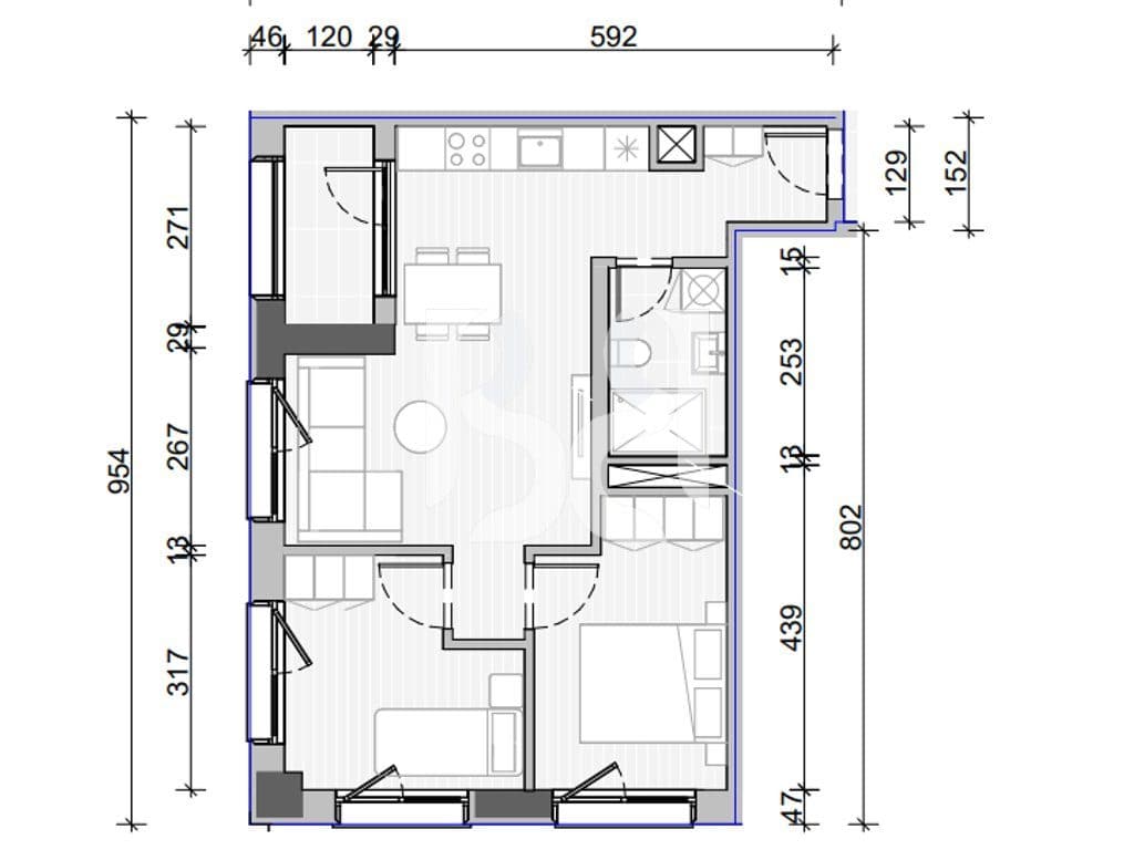 APARTAMENT 2+1 PER SHITJE NE NAYA RESIDENCE 3