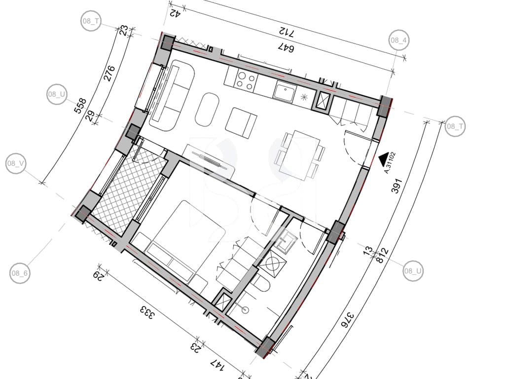 SHITET APARTAMENT 1+1 NE REZIDENCA BALLADA LIQENI I FARKES 3