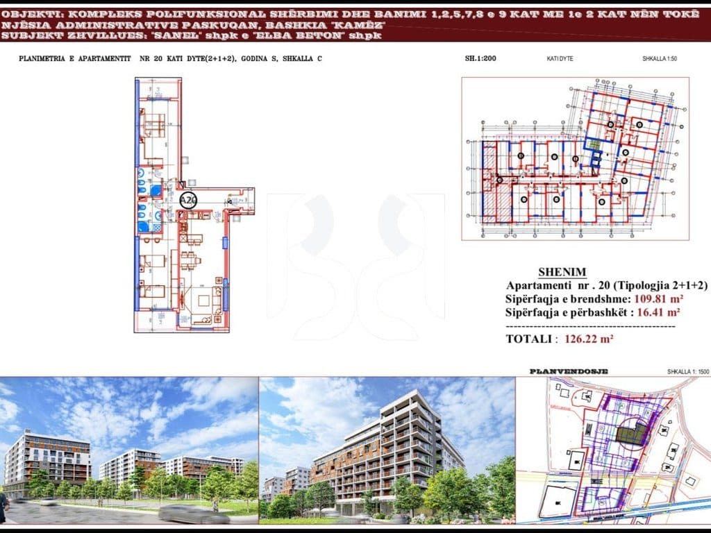 APARTAMENT 2+1+2 NE SHITJE TEK SANEL RESIDENCE,PASKUQAN 3