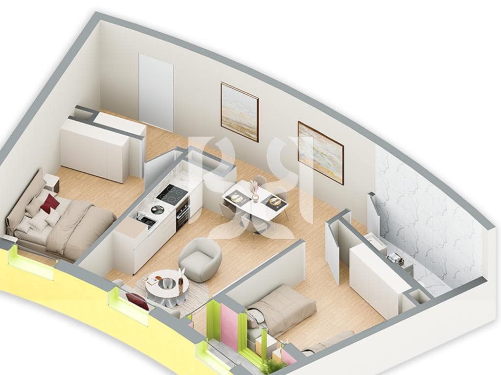 SHITET APARTAMENT 2+1 NE REZIDENCA BALLADA LIQENI I FARKES 2