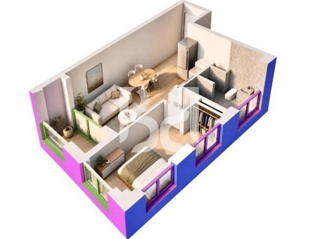 Apartament 1+1 për Shitje në Naya Residence | 65.5 m² | Kati 9 3