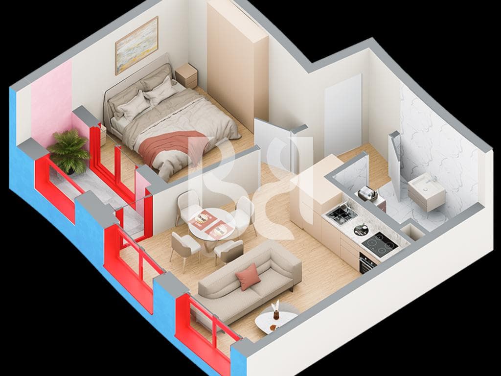 SHITET APARTAMENT 1+1 NE REZIDENCA BALLADA LIQENI I FARKES ME KREDI DERI NE 80%