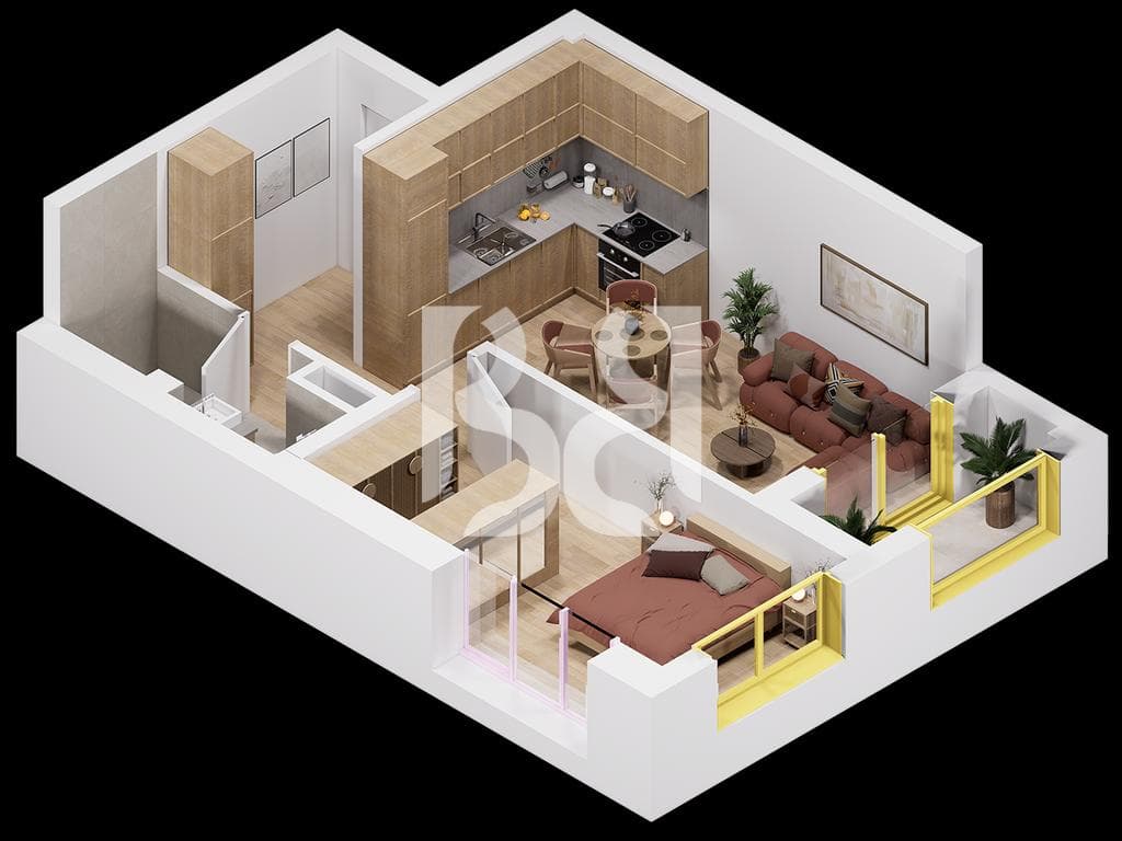 APARTAMENT 1+1 PER SHITJE NE PASKONE RESIDENCE 3