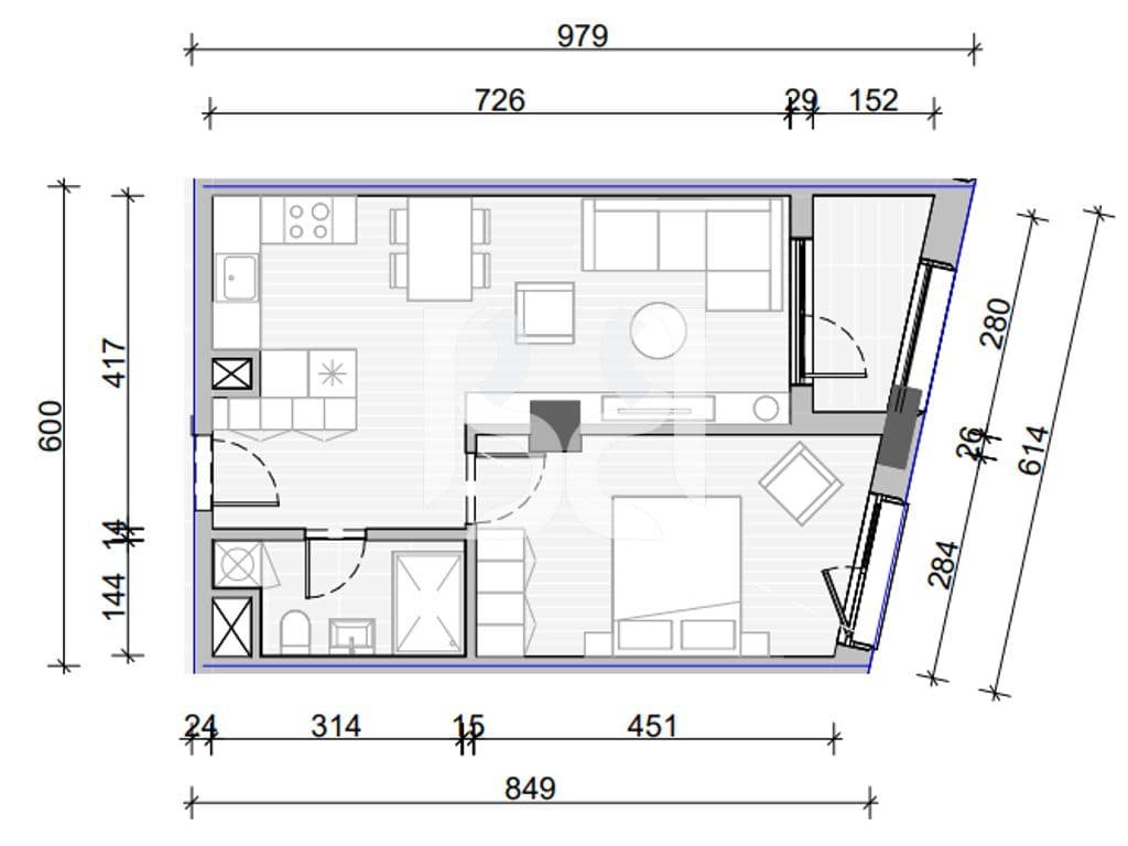 APARTAMENT 1+1 PER SHITJE NE NAYA RESIDENCE 4