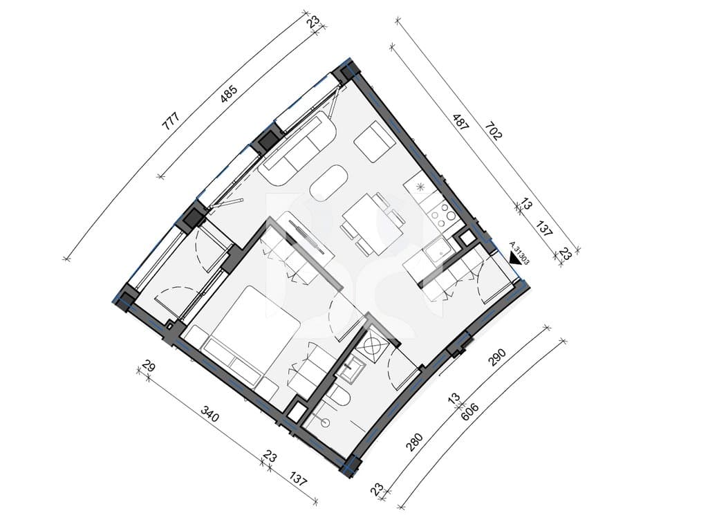 SHITET APARTAMENT 1+1 NE REZIDENCA BALLADA LIQENI I FARKES 3