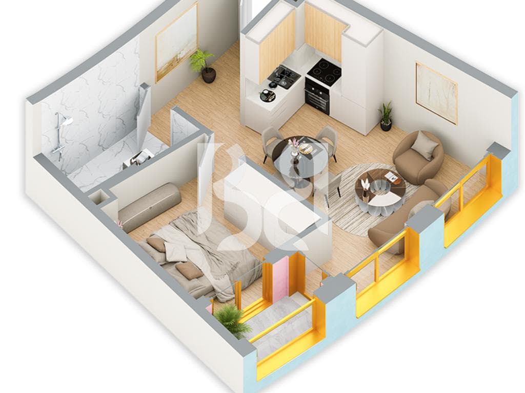 SHITET ME KREDI DERI NE 80% APARTAMENT 1+1 NE REZIDENCA BALLADA LIQENI I FARKES 2