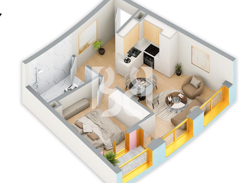 SHITET APARTAMENT 1+1 NE REZIDENCA BALLADA LIQENI I FARKES 3
