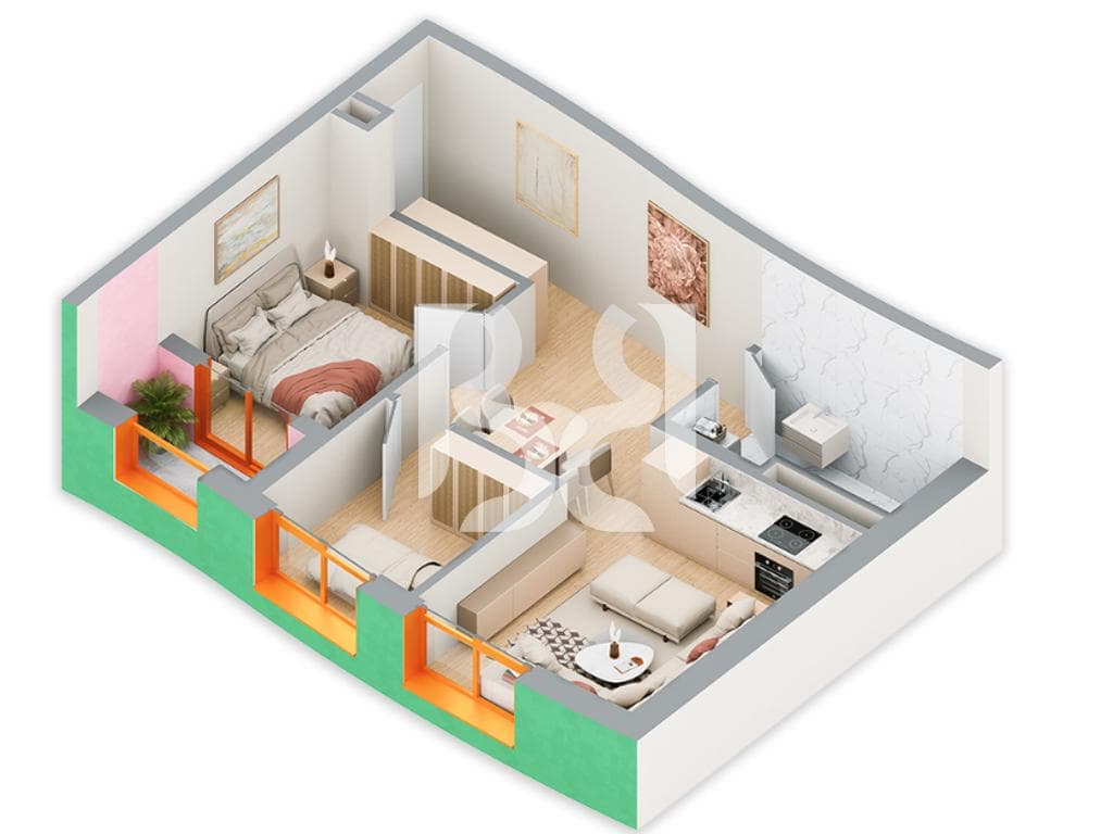 SHITET ME KREDI DERI NE 80% APARTAMENT 2+1 NE REZIDENCA BALLADA LIQENI I FARKES 4