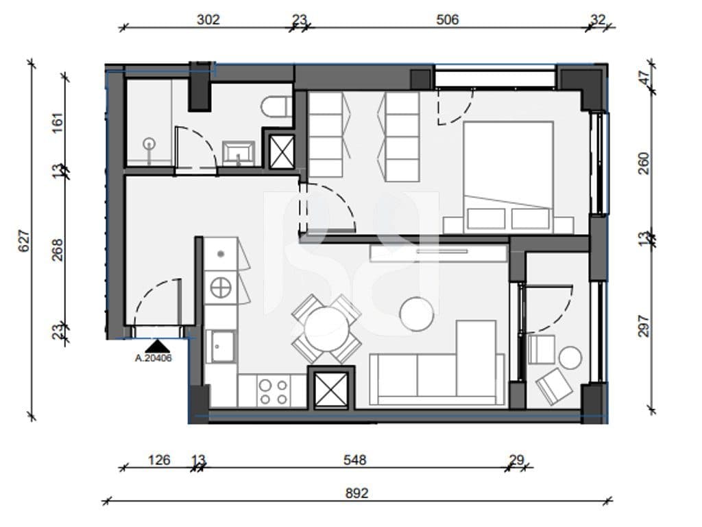 APARTAMENT 1+1 PER SHITJE NE PASKONE RESIDENCE 4