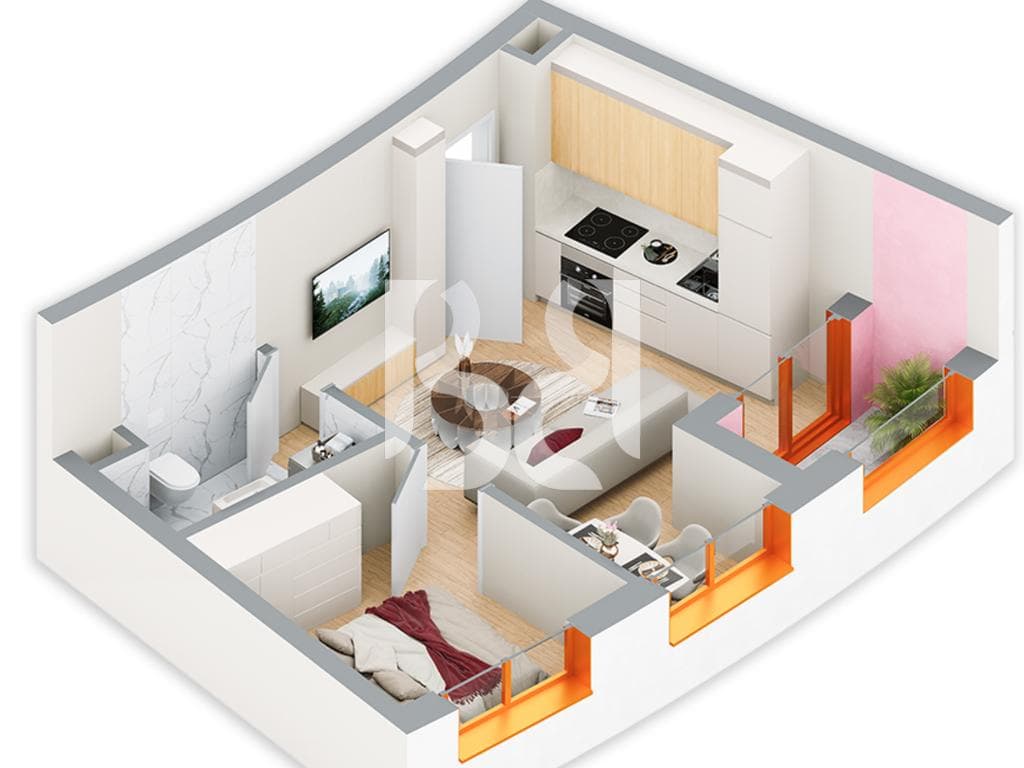 SHITET APARTAMENT 1+1 NE REZIDENCA BALLADA LIQENI I FARKES 3