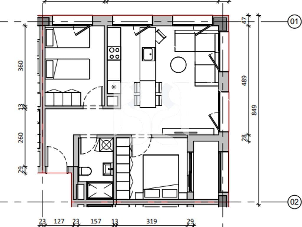 Apartament 2+1 në shitje në Nokia Residence Rezidencë e re nga Kontakt Ali Demi Tiranë Mundësi blerjeje me kredi deri në 80% 2