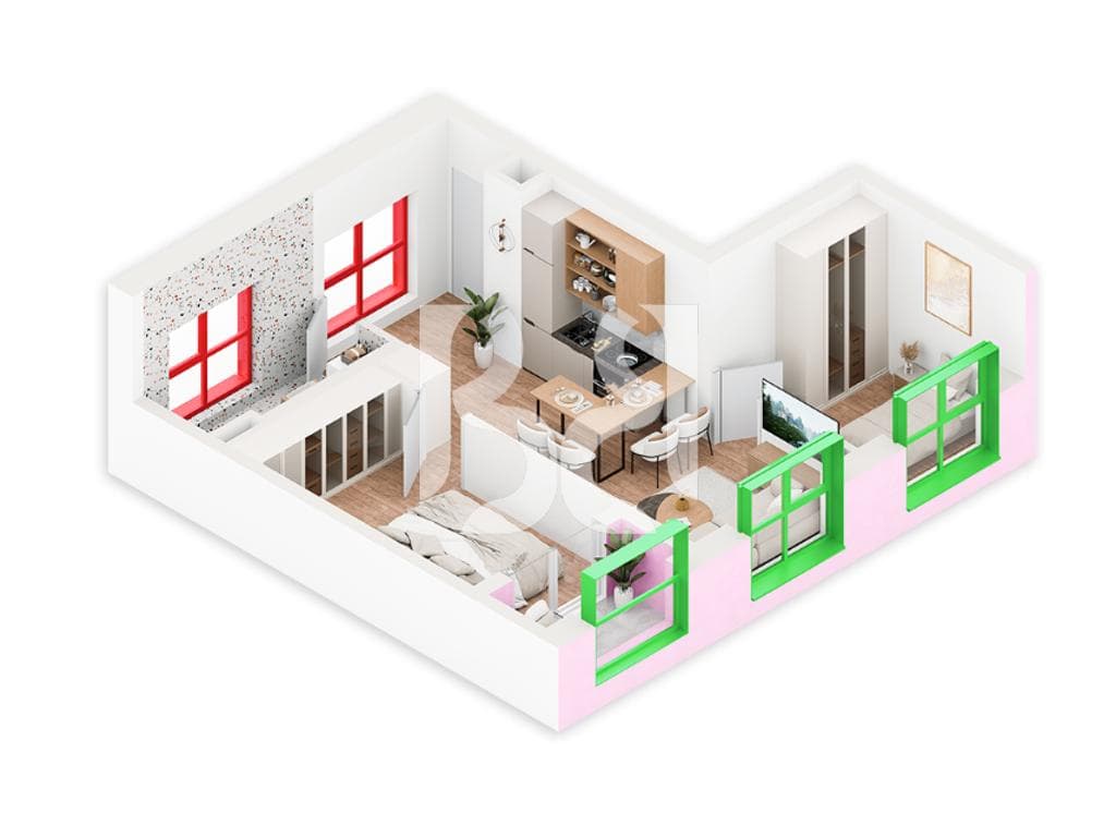 SHITET ME KREDI DERI NE 80% APARTAMENT 2+1 NE REZIDENCA NOKIA 156.000€* 4