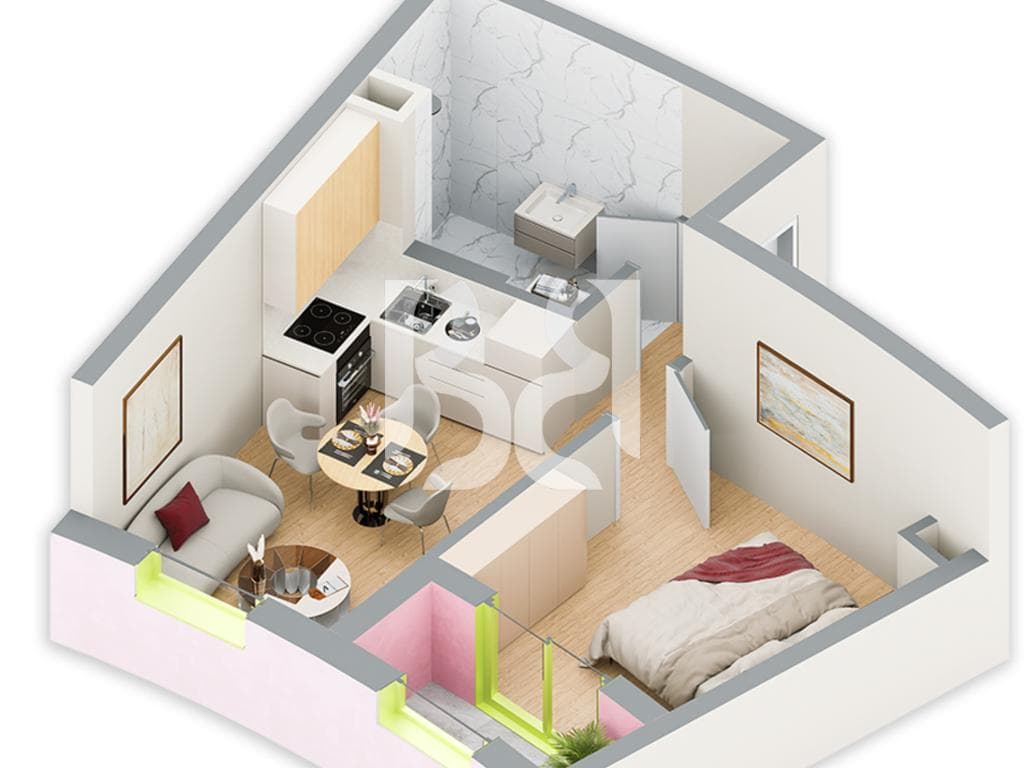 SHITET ME KREDI DERI NE 80% APARTAMENT 1+1 NE REZIDENCA BALLADA LIQENI I FARKES 2