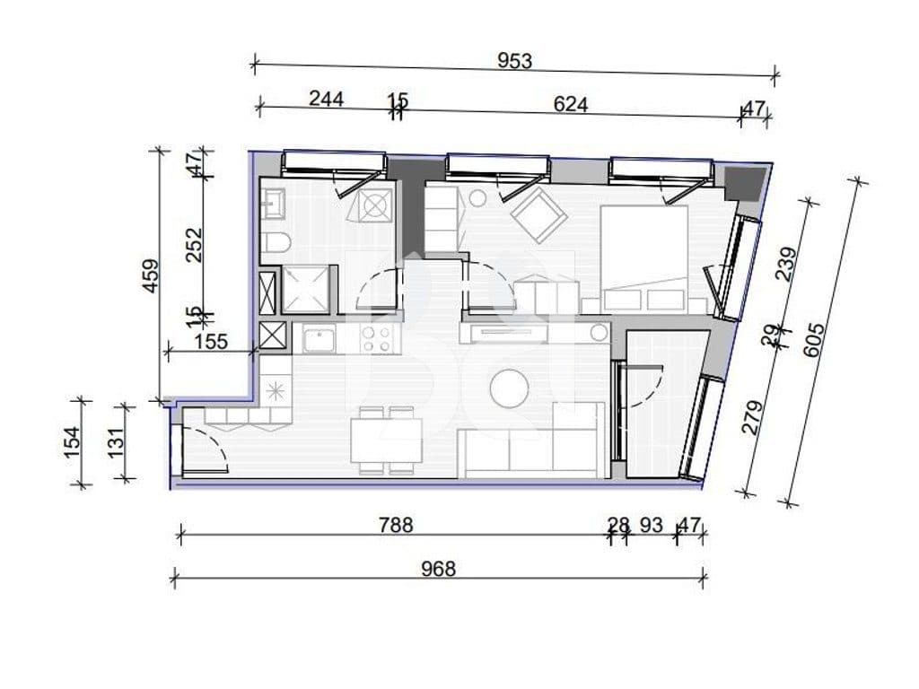 Apartament 1+1 për Shitje në Naya Residence | 65.5 m² | Kati 9 4