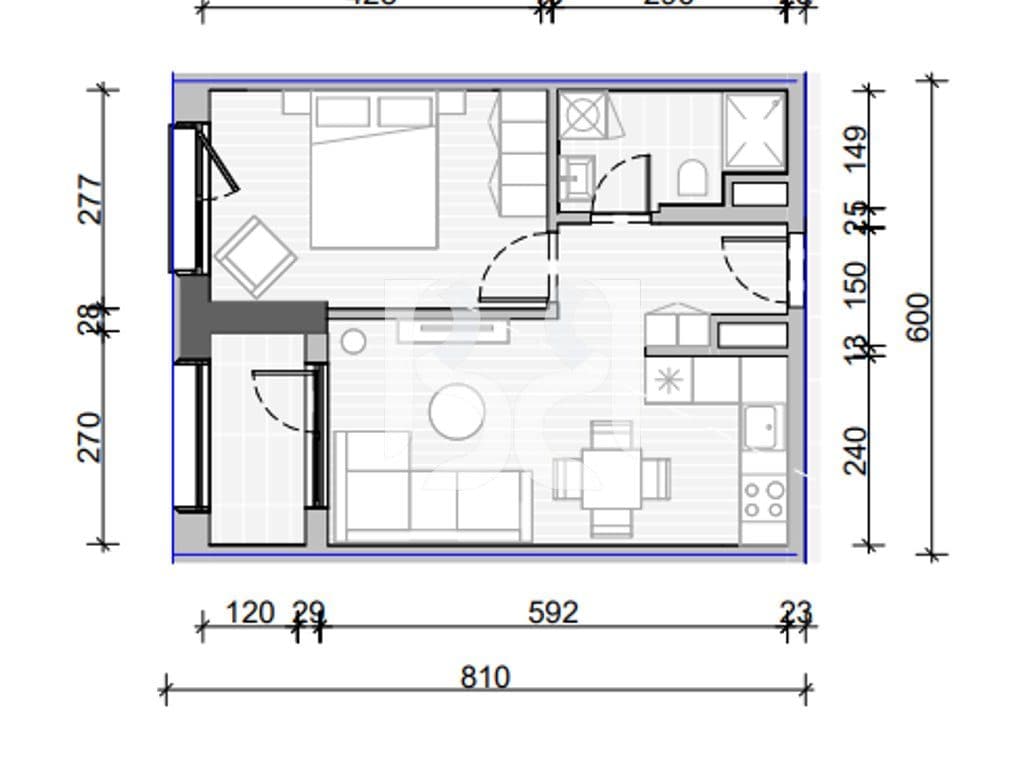 APARTAMENT 1+1 PER SHITJE NE NAYA RESIDENCE 3