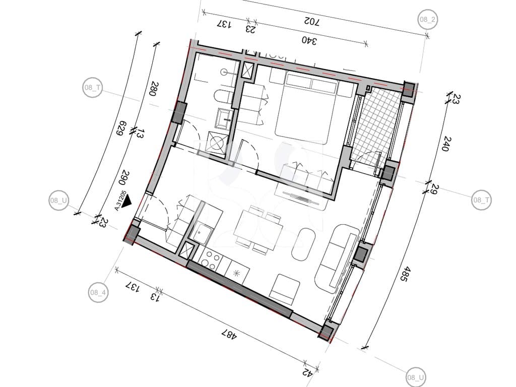 SHITET ME KREDI DERI NE 80% APARTAMENT 1+1 NE REZIDENCA BALLADA LIQENI I FARKES 3
