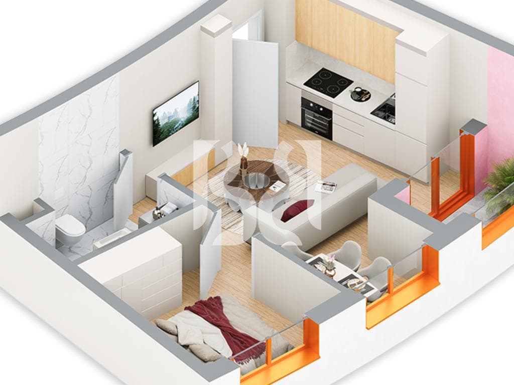 SHITET APARTAMENT 1+1 NE REZIDENCA BALLADA LIQENI I FARKES 2