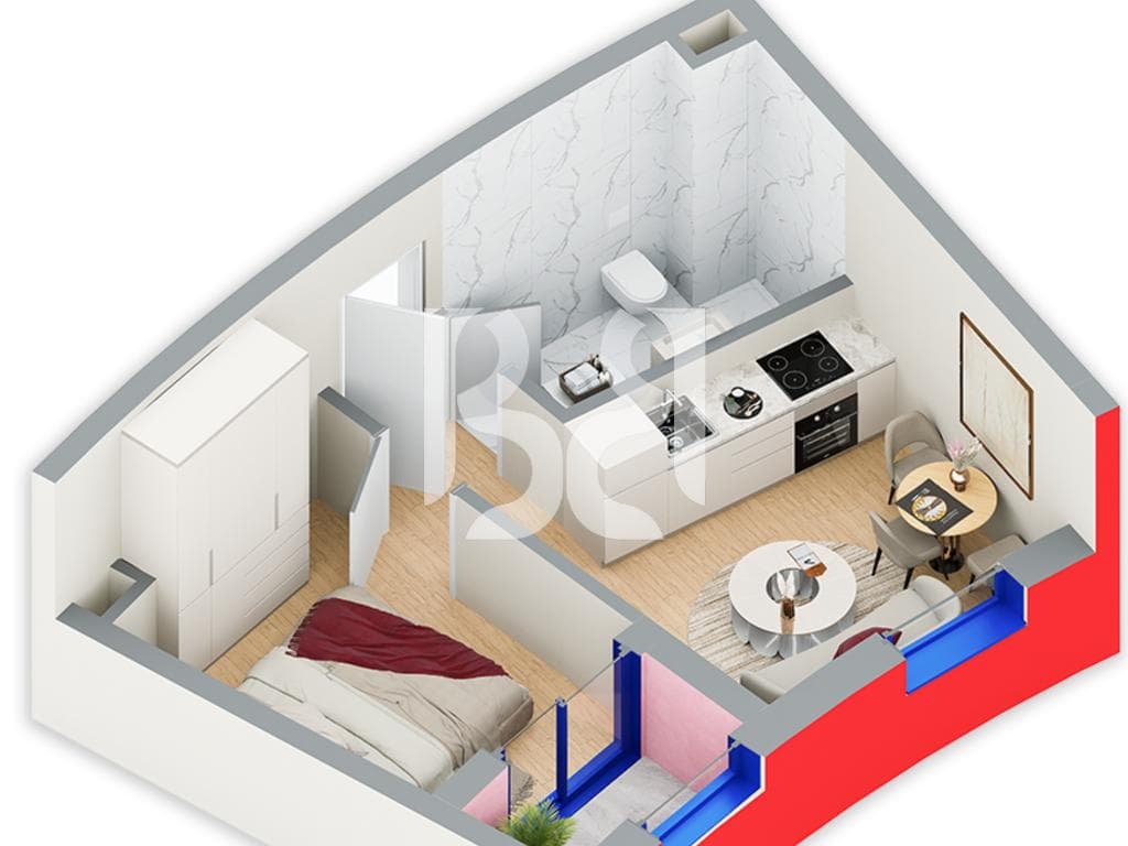 SHITET ME KREDI DERI NE 80% APARTAMENT 1+1 NE REZIDENCA BALLADA LIQENI I FARKES 3