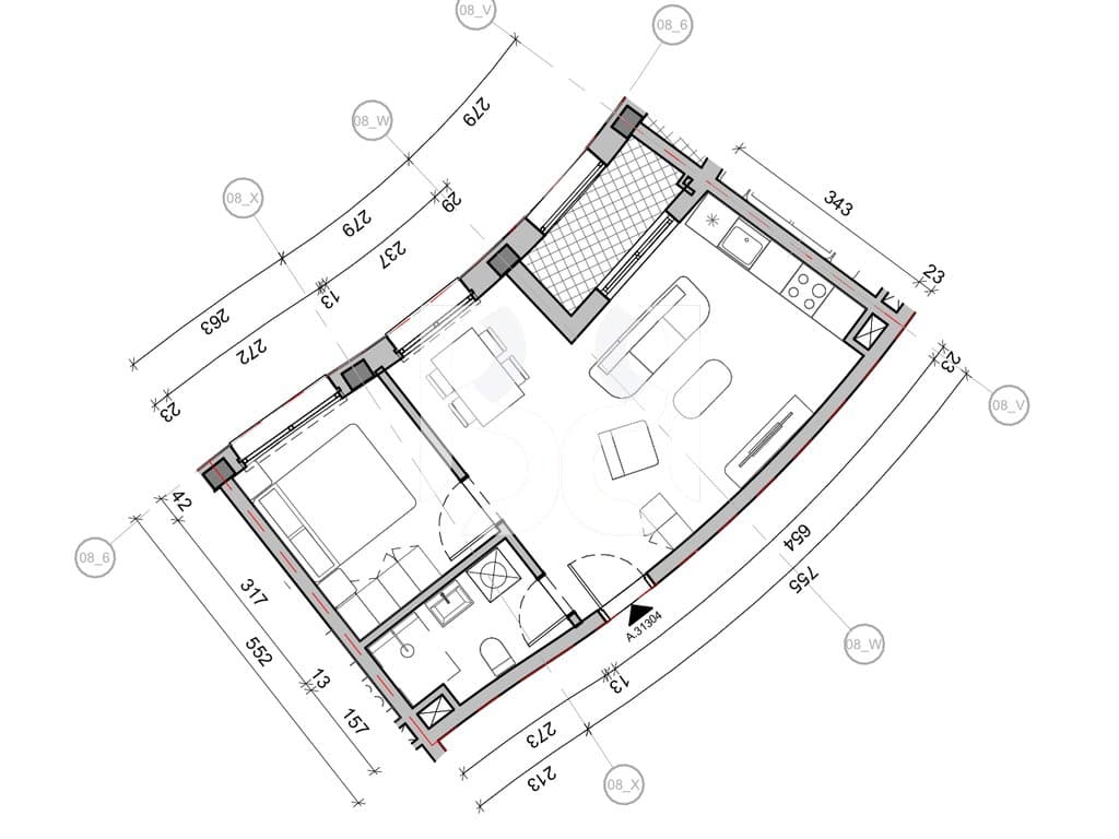 SHITET APARTAMENT 1+1 NE REZIDENCA BALLADA LIQENI I FARKES 3