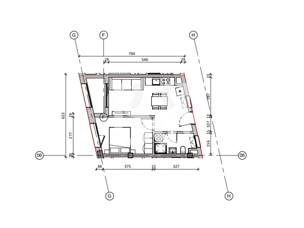 APARTAMENT 1+1 NË SHITJE – REZIDENCË MODERNE | MUNDËSI BLERJEJE ME KREDI DERI NE 80%. 4