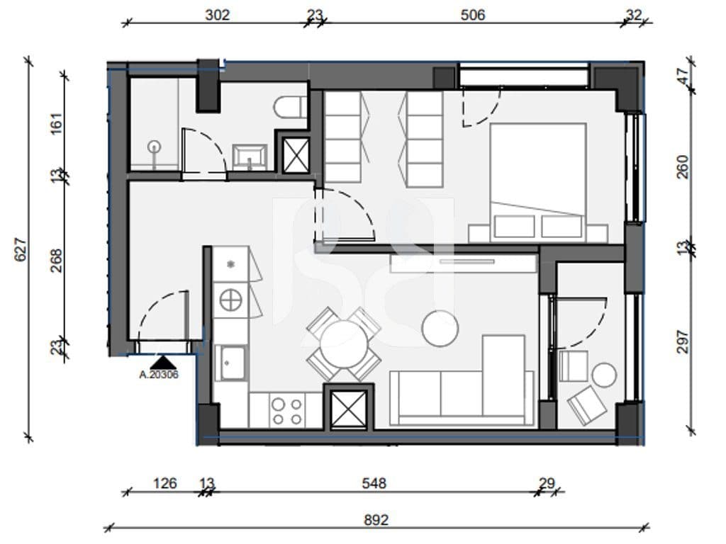 APARTAMENT 1+1 PER SHITJE NE PASKONE RESIDENCE 4