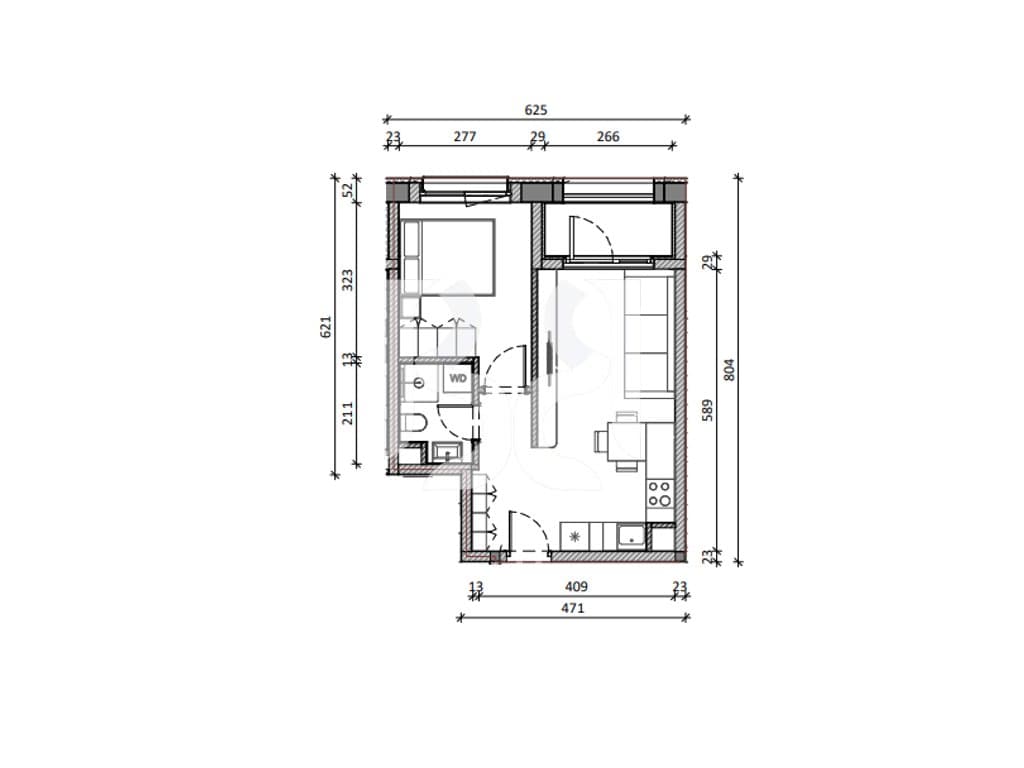 SHITET ME KREDI APARTAMENT 1+1 REZIDENCA KADIU 2