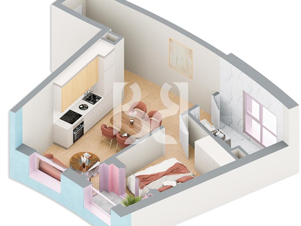 SHITET APARTAMENT 1+1 NE REZIDENCA BALLADA LIQENI I FARKES 2