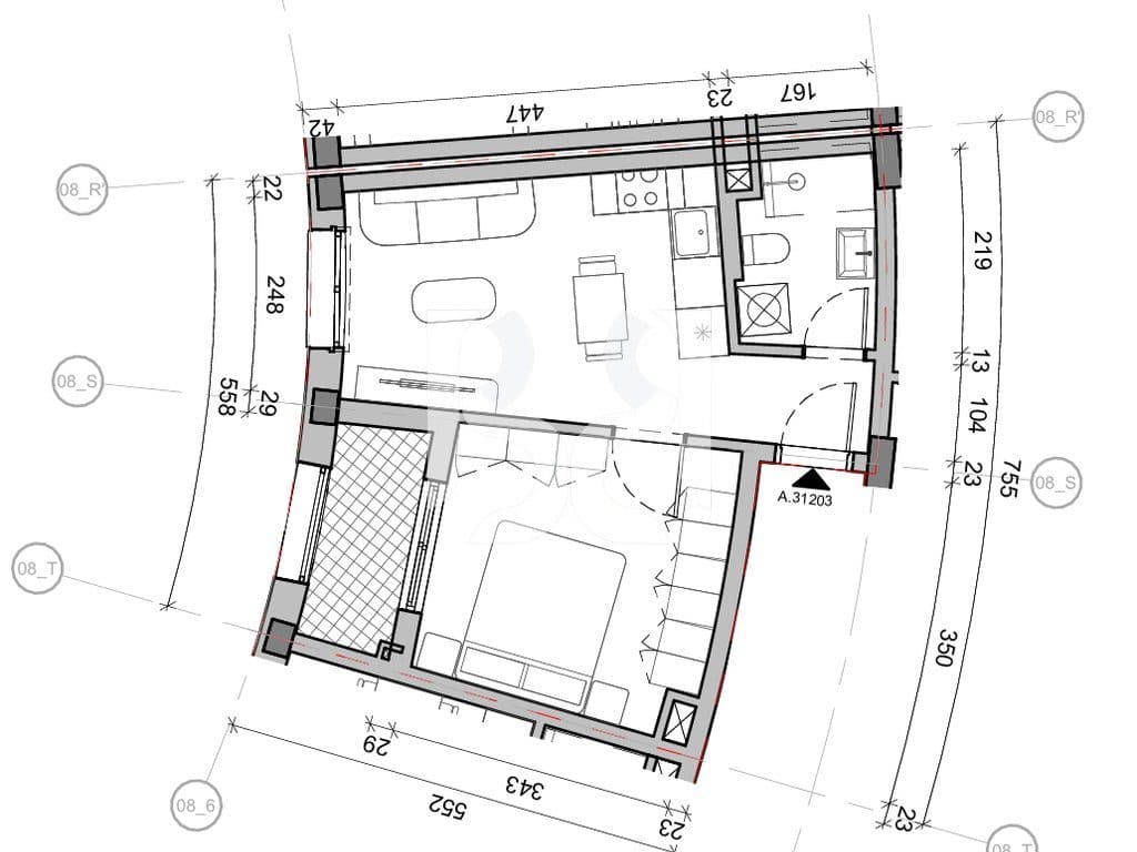 SHITET ME KREDI DERI NE 80% APARTAMENT 1+1 NE REZIDENCA BALLADA LIQENI I FARKES 3