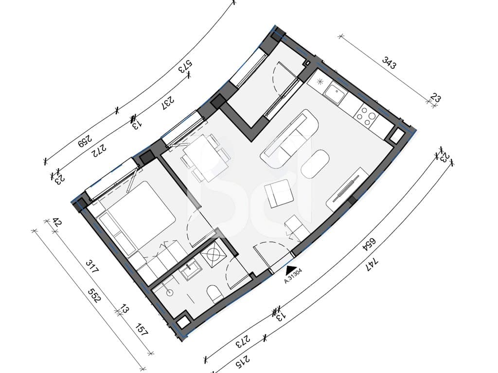 SHITET APARTAMENT 1+1 NE REZIDENCA BALLADA LIQENI I FARKES 3