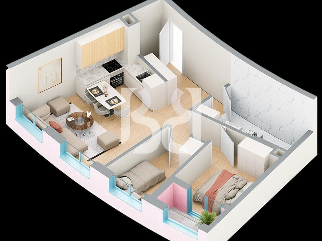 SHITET APARTAMENT 1+1 TEK REZIDENCA BALLADA LIQENI I FARKES ME KREDI DERI NE 80% 2