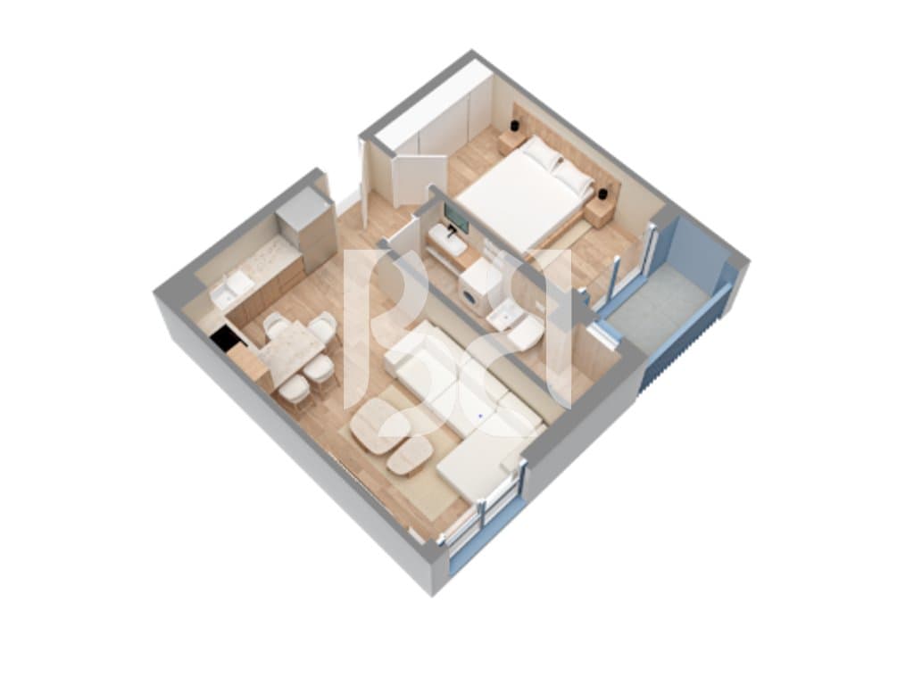 SHITET APARTAMENT 1+1+BALLKON NE REZIDENCEN OXA TIRANE 4