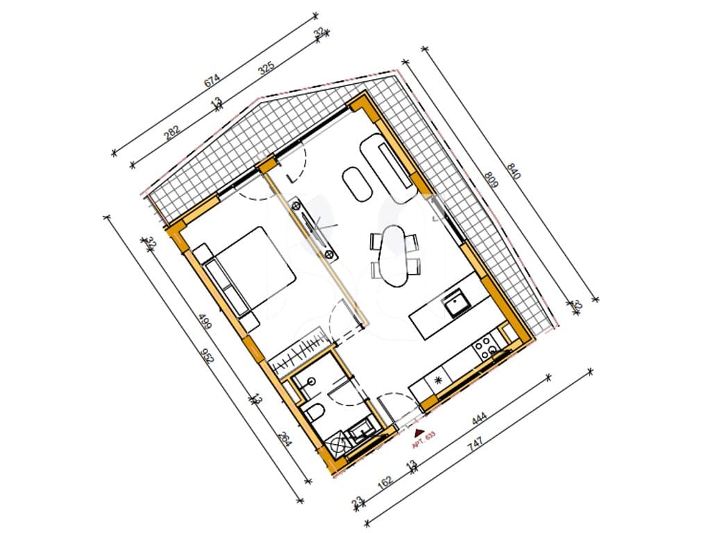 SHITET ME KREDI APARTAMENT 1+1 REZIDENCA ABA2 3
