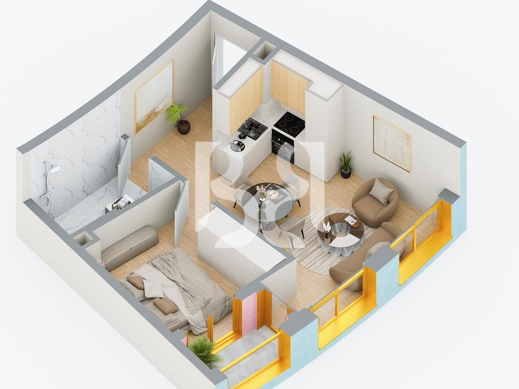 SHITET APARTAMENT 1+1 NE REZIDENCA BALLADA LIQENI I FARKES 2