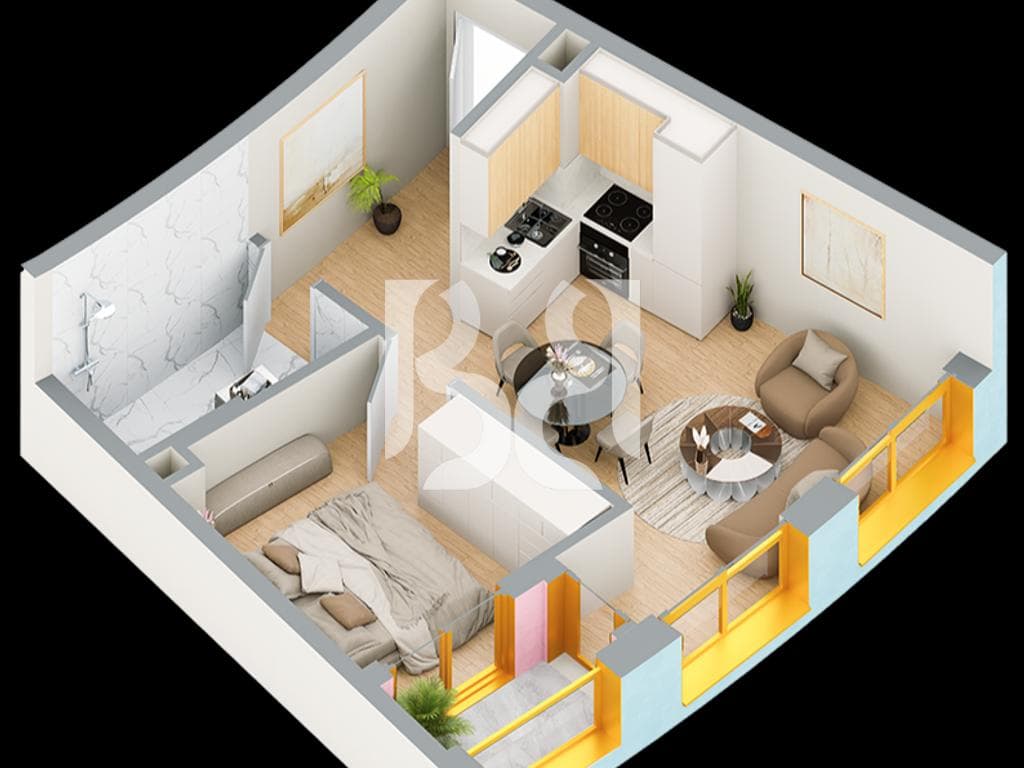 SHITET ME KREDI DERI NE 80% APARTAMENT 1+1 TEK REZIDENCA BALLADA LIQENI I FARKES, TIRANE 2