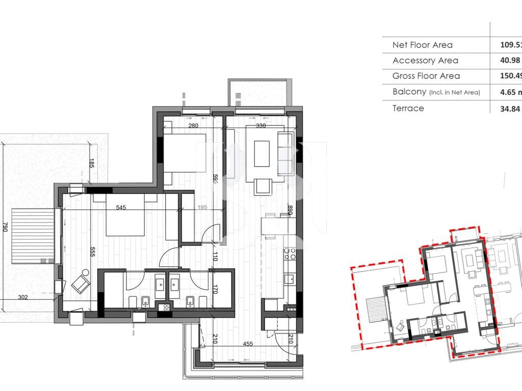 APARTAMENT EKSKLUZIV 2+1 ME DEPO, TARACE & POST PARKIMI NË GREEN COAST 2 3