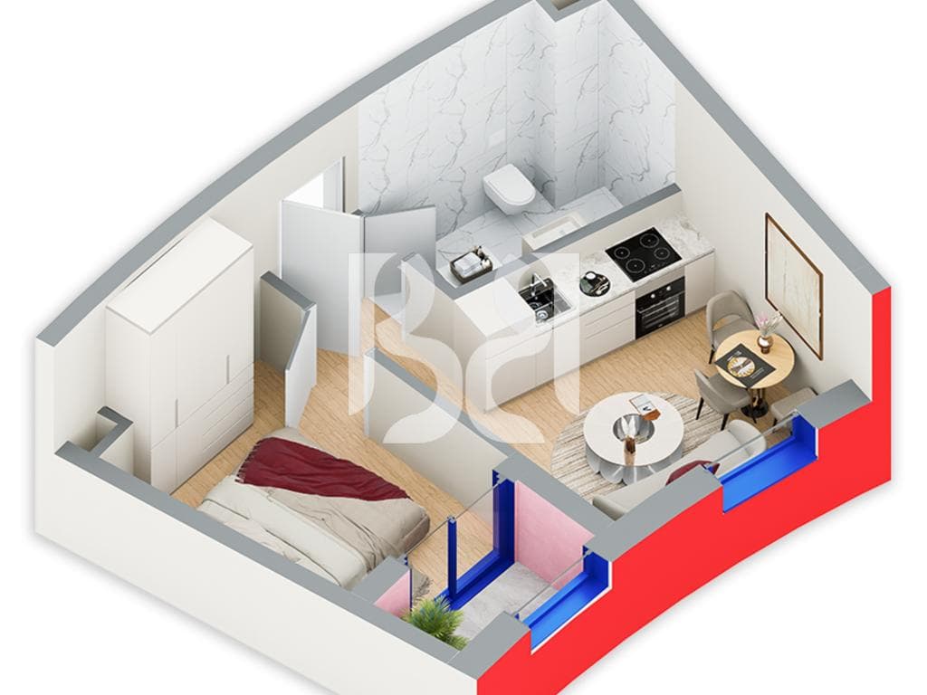 SHITET APARTAMENT 1+1 NE REZIDENCA BALLADA LIQENI I FARKES 2