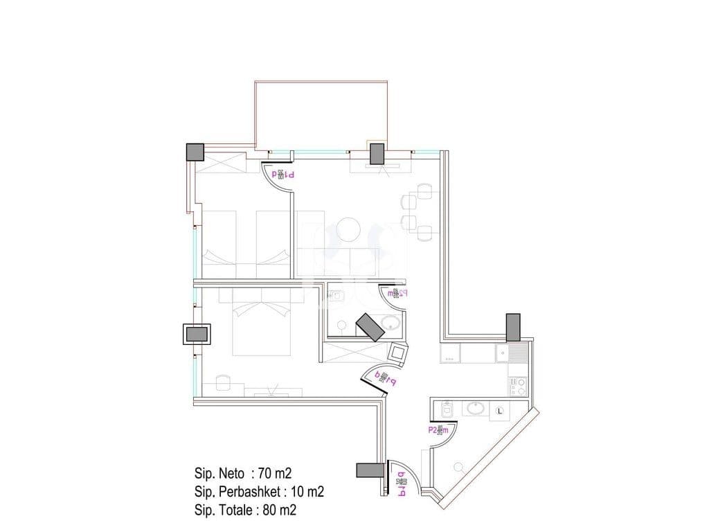 APARTAMENT 2+1+2 PER SHITJE,PRANE MAGNET RESIDENCE(mund te blihet me kredi) 2