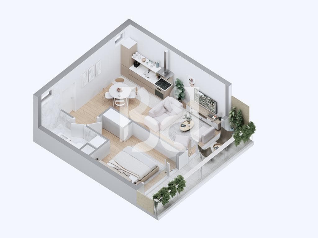 SHITET ME KREDI APARTAMENT 1+1 NE DRILON POGRADEC* 4