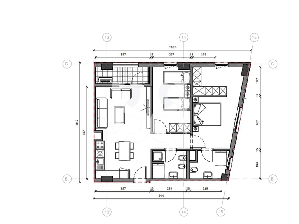 APARTAMENT 2+1+2 PER SHITJE REZIDENCA KAIMI 2