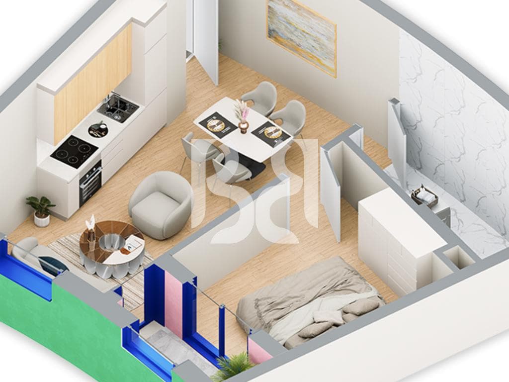 SHITET APARTAMENT 1+1 NE REZIDENCA BALLADA LIQENI I FARKES 2