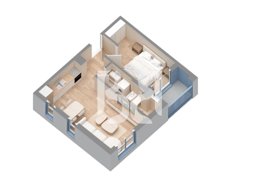 SHITET APARTAMENT 1+1+BALLKON NE REZIDENCEN OXA TIRANE 4