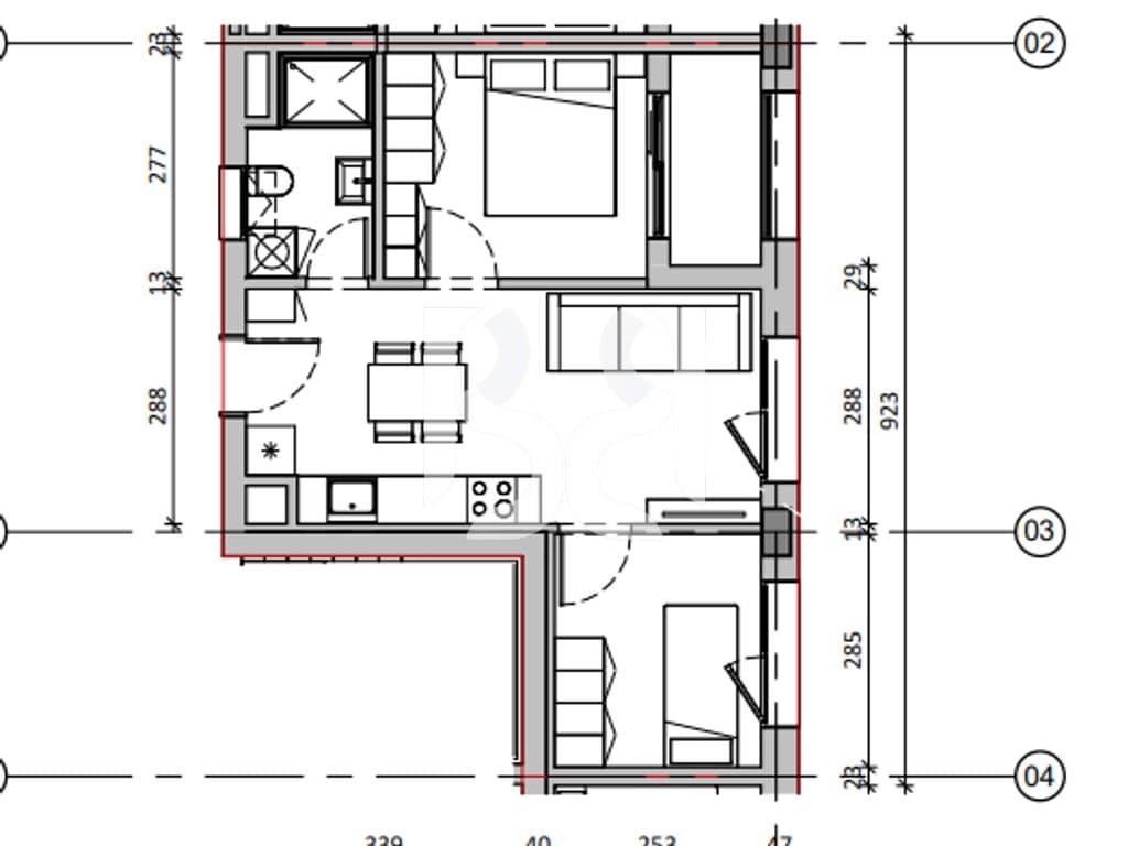 Apartament 2+1 në shitje në Nokia Residence Rezidencë e re nga Kontakt Ali Demi Tiranë me kredi deri ne 80% 2