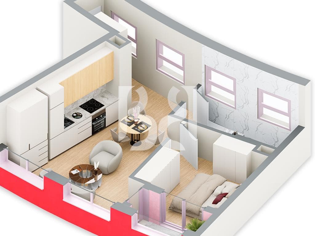 SHITET APARTAMENT 1+1 NE REZIDENCA BALLADA LIQENI I FARKES 2