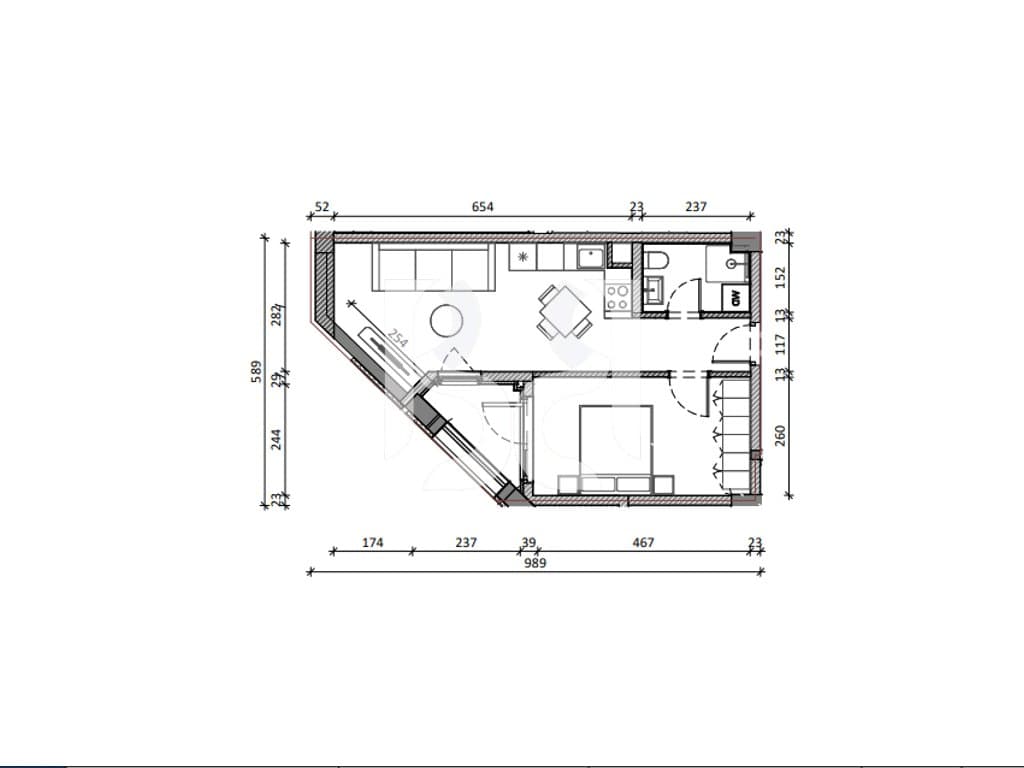 SHITET ME KREDI APARTAMENT 1+1 REZIDENCA KADIU 3