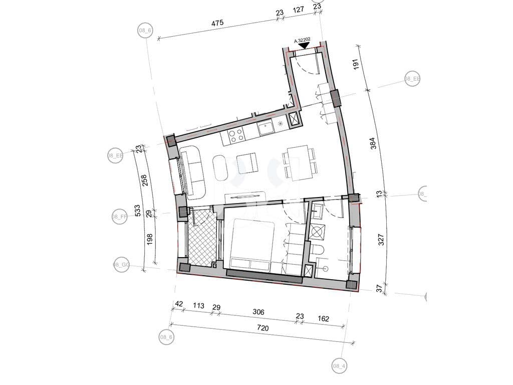 SHITET APARTAMENT 1+1 NE REZIDENCA BALLADA LIQENI I FARKES 3