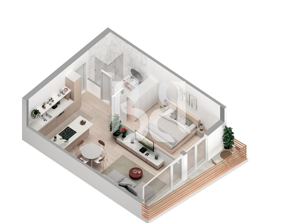 Shitet Apartament me Kredi 1+1 ne Farke Prane Liqenit Rezidenca Aba 70m2 178000 € 4