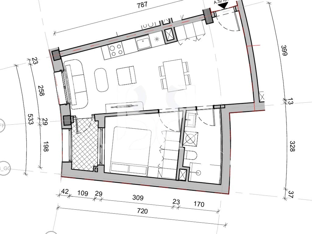 SHITET APARTAMENT 1+1 NE REZIDENCA BALLADA LIQENI I FARKES 2